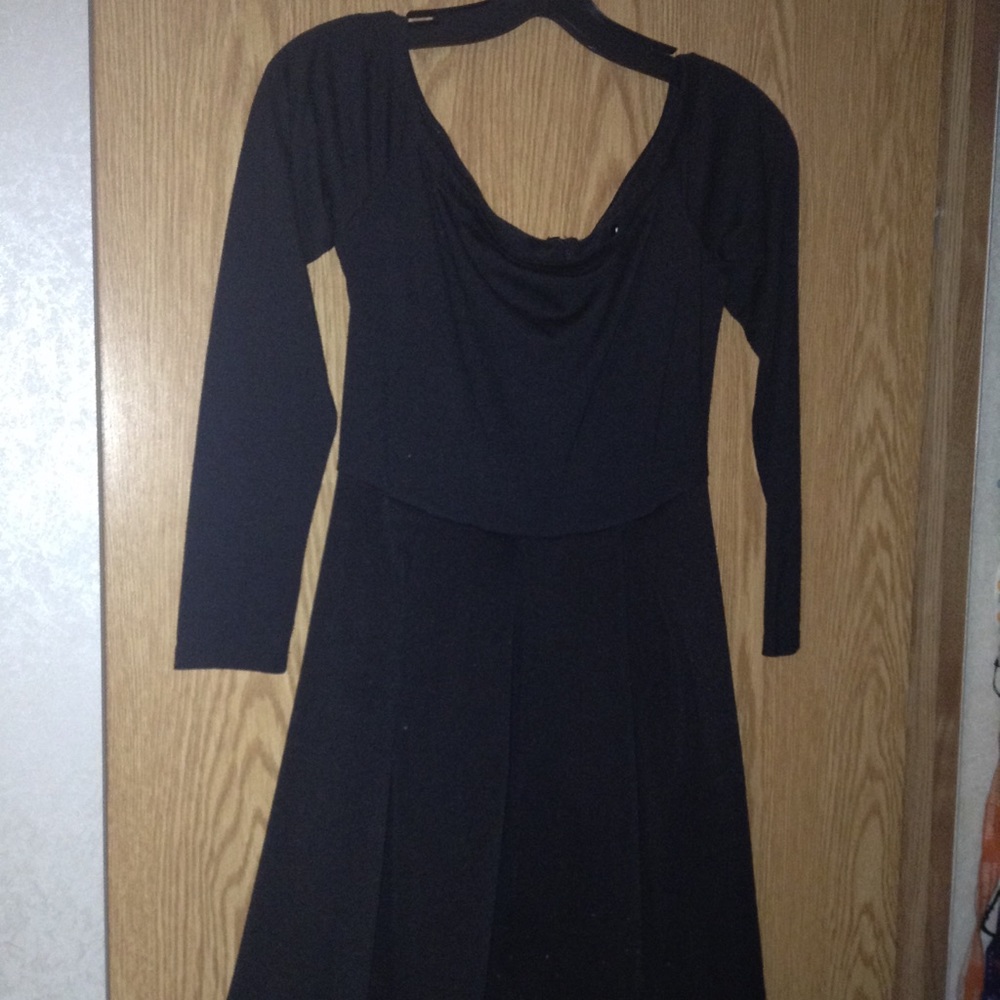 Cute Off the Shoulder black dress